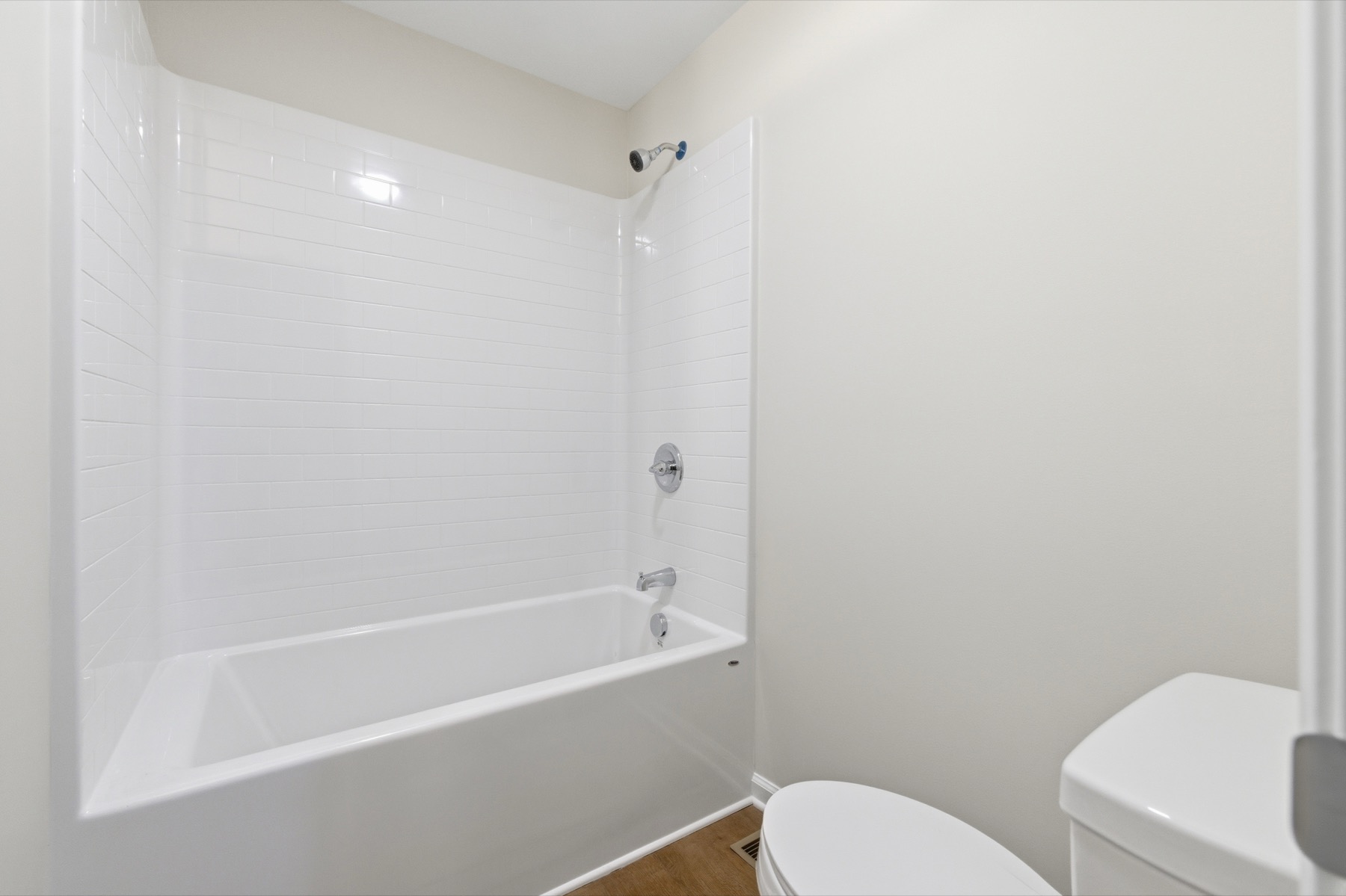 Hall bath with tub and shower